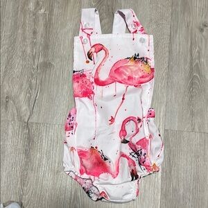 Flamingo Print Baby Romper